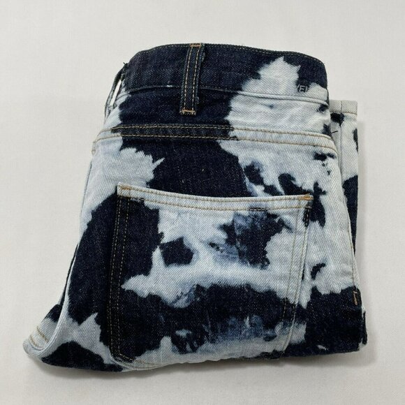 Current Elliott Skinny Jeans Women Size 26 Dark Cloud Cow Acid Bleach Moto Biker - Picture 10 of 12